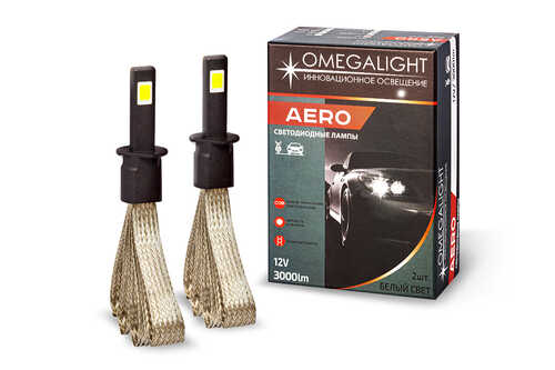 OMEGALIGHT OLLEDH7AERO2 Комплект ламп LED Omegalight Aero H7 3000lm (2шт) (1857015)