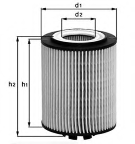 MAHLEKNECHT OX 174D Фильтрующий элемент масла (б) h=211.5MB 823.923.1023 AtegoI, II, Axor OM906LA 1/98->