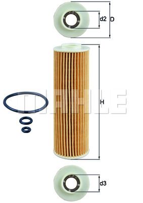 MAHLEKNECHT OX 183/5 D1 Масляный фильтр