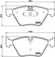 BREMBO P 06 057 Комплект тормозных колодок, дисковый тормоз