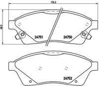 BREMBO P09010 Колодки дисковые передние! Cadillac SRX 2.8/AWD/3.0/AWD 09>