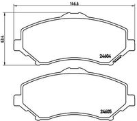 BREMBO P11025 Колодки дисковые передние! Chysler Gr Voyager 3.3i/3.8i/2.0CRD 07> Jeep Wrangler 2.8/3.8 07>