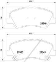 BREMBO P 18 025 Комплект тормозных колодок, дисковый тормоз