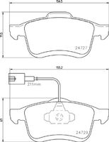 BREMBO P 23 163 Комплект тормозных колодок, дисковый тормоз