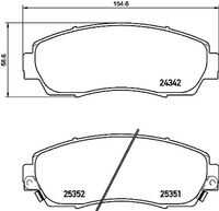 BREMBO P 28 068 Комплект тормозных колодок, дисковый тормоз