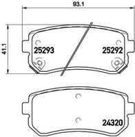 BREMBO P30051 Колодки дисковые задние! Hyundai ix35, KIA Sportage 1.6/2.0/1.7CRDi/2.0CRDi 10>