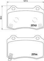 BREMBO P30074 Колодки дисковые задние! Hyundai Santa Fe, KIA Sorento 2.4/2.0D/2.2D 01/09>