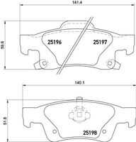 BREMBO P37016 Колодки дисковые задние! Jeep Grand Cherokee 3.6/5.7/6.4/3.0CRD 10>