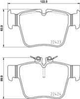 BREMBO P 50 133 Колодки дисковые задние! MB W205,A205,C205 13>;Тормозной диск