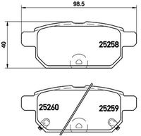 BREMBO P 79 029 Колодки тормозные задние