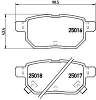 BREMBO P 83 133 Колодки тормозные задние