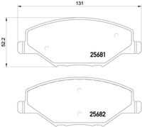 BREMBO P85121 Комплект тормозных колодок, дисковый тормоз