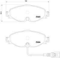 BREMBO P85126 Комплект тормозных колодок, дисковый тормоз