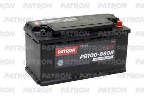 PATRON PB100-880R Аккумулятор PLUS 12V 100AH 880A ETN 0 (R+) B13 353x175x190mm 23.4kg