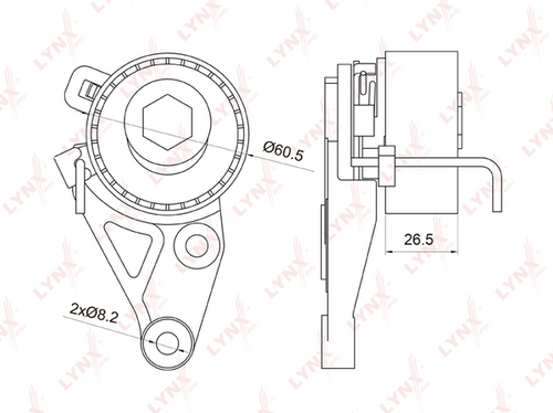 LYNX PB1075 Ролик натяжной / ГРМ
