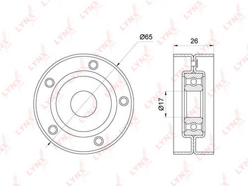 LYNX PB-5309 Ролик натяжной с механизмом натяжения! Audi A3 1.6FSi 03>, VW Eos 1.6FSi 06>