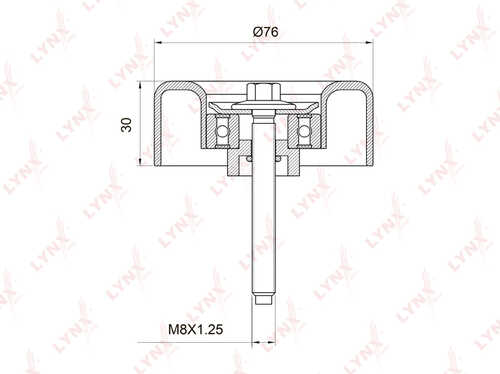 LYNX PB-7010 Ролик обводной! Ford Fiesta/Mondeo/S-Max/Transit 1.8/2.0i 00>