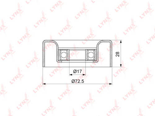 LYNX PB7047 Ролик обводной ремня но! Mazda 3 1.6MZR 09>