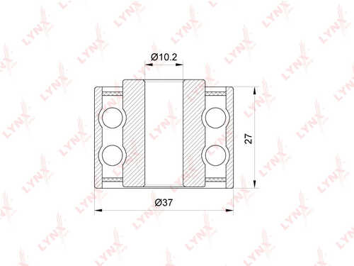 LYNX PB-7110 Ролик обводной! ремня генератора Citroen Xantia, Peugeot 206/306 1.9D/2.0HDi 98>