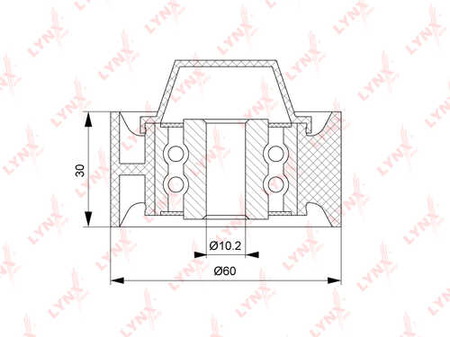 LYNX PB-7172 Паразитный / ведущий ролик, поликлиновый ремень