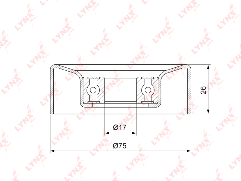 LYNX PB-7226 Паразитный / ведущий ролик, поликлиновый ремень
