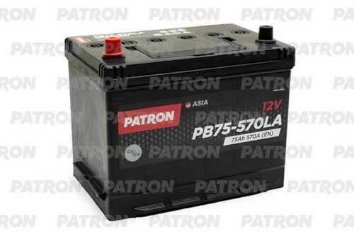 PATRON PB75570LA Аккумулятор ASIA 12V 75AH 570A (L+) B1+B6 270x173x222mm 16,6kg