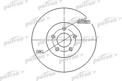 PATRON PBD5381 Диск тормозной передн CHRYSLER Cirrus -00,Sebring 01-06,DODGE Stratus -06,PLYMOUTH Breeze -0
