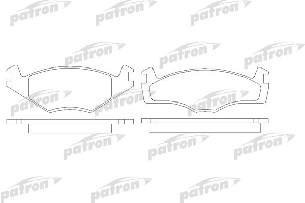 PATRON PBP419 Колодки тормозные дисковые передн SEAT:;Комплект тормозных колодок, дисковый тормоз