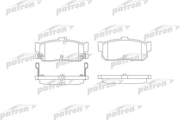 PATRON PBP796 Колодки тормозные дисковые задн NISSAN: