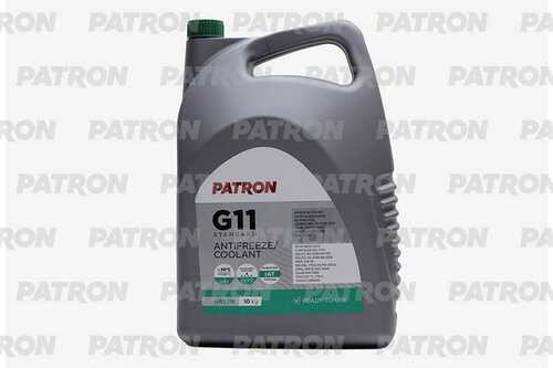 PATRON PCF4010 Антифриз 10кг (8.9л) - зеленый GREEN G11, TL 774-C, SAE J1034, N600690, MS-7170, MAN 324 NF