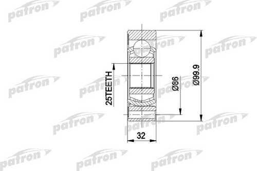 PATRON PCV1005 ШРУС внутр комплект FORD: CONSUL 72 - 75, CO