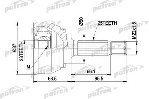 PATRON PCV1048 ШРУС наружн комплект MITSUBISHI: COLT /LANCE