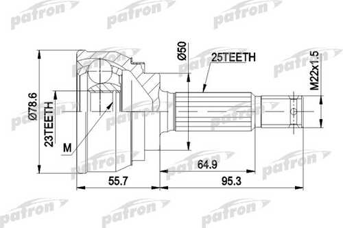 PATRON PCV1104 ШРУС наружн к-кт MITSUBISHI GALANT 83-88