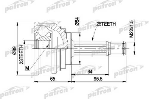 PATRON PCV1148 ШРУС наружн к-кт MITSUBISHI GALANT 1.8-2.0 DOHC 3.88-7.90