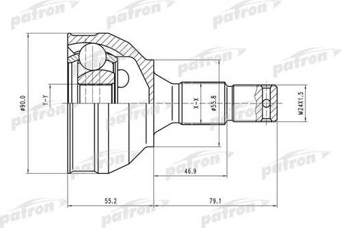 PATRON PCV1177 ШРУС наружн комплект CITROEN: Xara Picasso 0