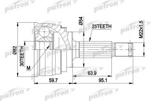 PATRON PCV1329 ШРУС наружн комплект MITSUBISHI: COLT 1.6/1.