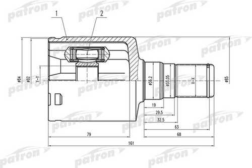 PATRON PCV1492 ШРУС