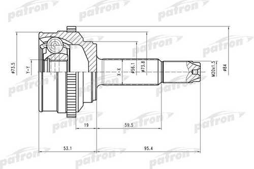 PATRON PCV1527 ШРУС наружн комплект DAEWOO: Kalos 03-, CHEV