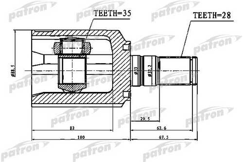 PATRON PCV1752 ШРУС левый