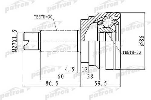 PATRON PCV3006 ШРУС