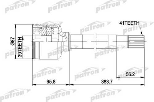 PATRON PCV5014 ШРУС внутр комплект (A:41, B:39, D:87) CITRO