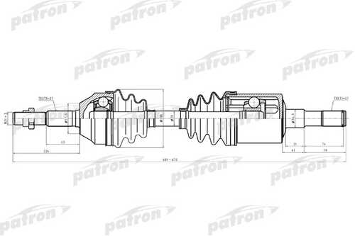 PATRON PDS0616 Вал приводной