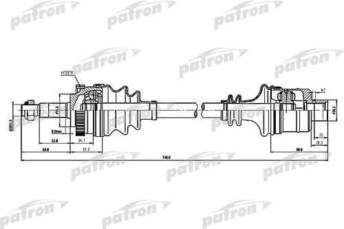 PATRON PDS1595 Приводной вал