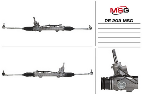 MSG PE203 Рулевая рейка с ГУР новая PEUGEOT 206 98-09 TRW