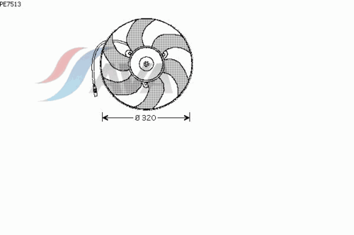 AVA PE7513 Вентилятор охлаждения! Citroen XM Y4 3.0 V6 24V 94-00