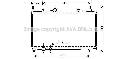 AVA PEA2230 Радиатор CITROEN C5/C8 3.0 01-04 (10013160/060819/0293566/14)