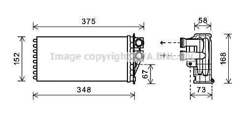 AVA PEA6359 Радиатор отопителя