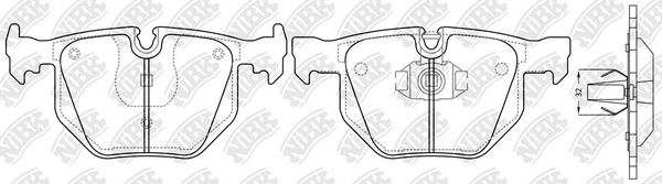 NIBK PN0228 - колодки дисковые задние! BMW E65/E66 3.5i/3.0D 01>