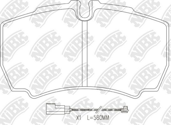 NIBK PN0338W - колодки дисковые! зад. 29123 без датчиков Iveco Daily/Citi 99> 110х64х20