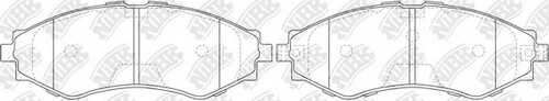 NIBK PN0374 - колодки дисковые п. Daewoo Evanda 2.0i 02>;Колодки тормозные дисковые;Комплект тормозных колодок